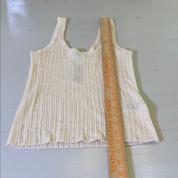 J. Crew Featherweight cashmere embellished sweater-tank Size Medium - Picture 3 of 7